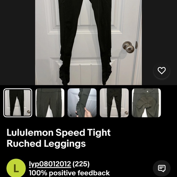 Black Lululemon Roche Leggings - Picture 6 of 6